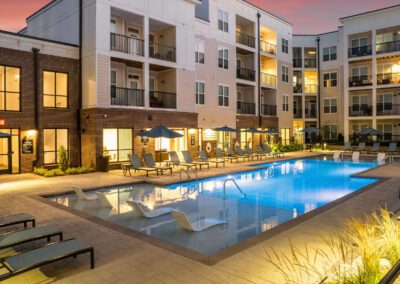 Swimming Pool With Chairs